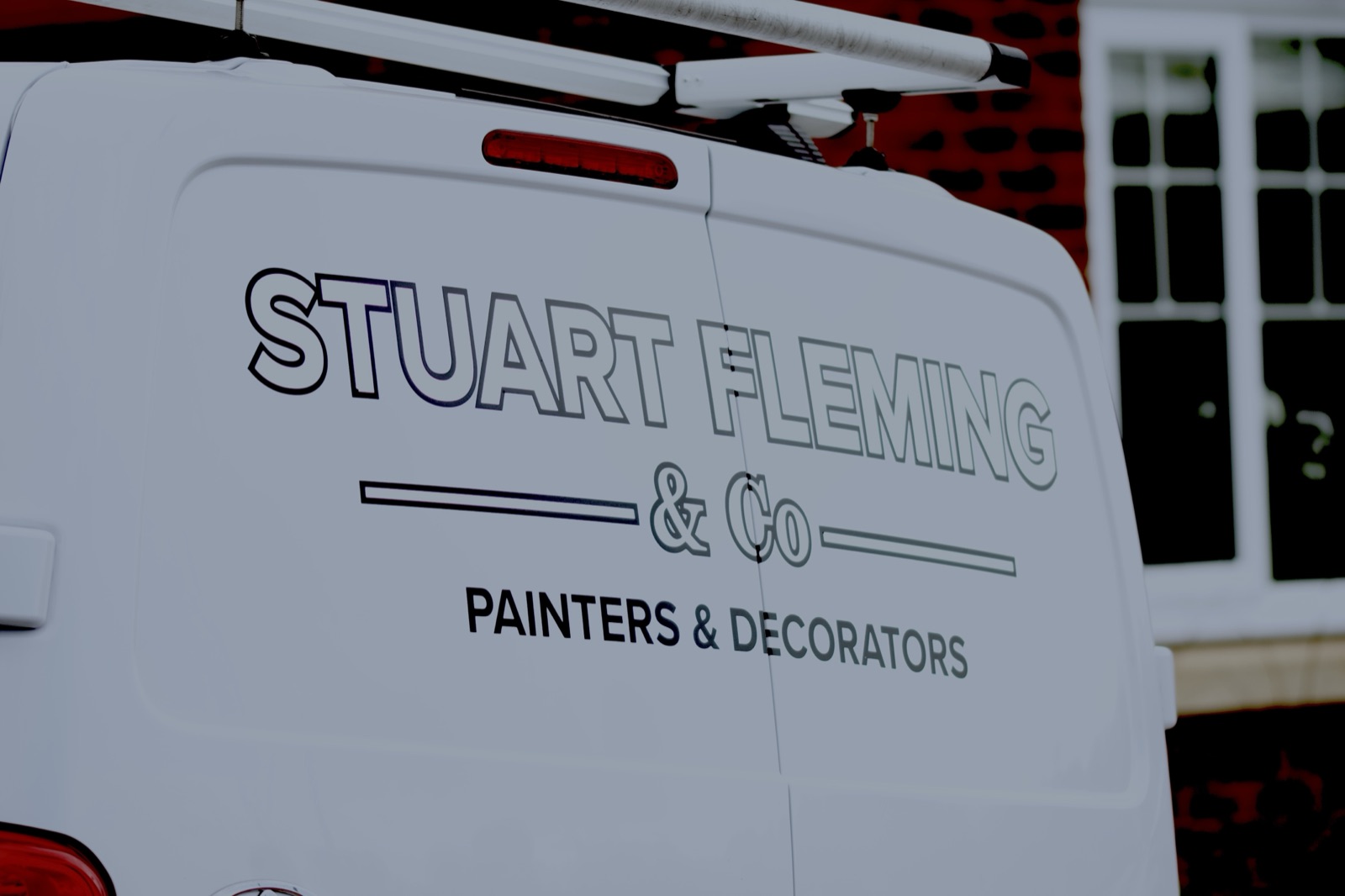 Stuart Fleming & Co signwriting on the van